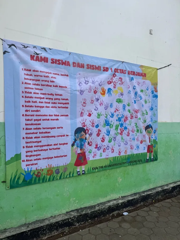 A banner with handprints on it AI-generated content may be incorrect.