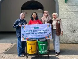 Hadirkan Daur Ulang Kreatif, Mahasiswa KKN 13 UPGRIS Serahkan Tong Sampah dari Tong Cat Bekas ke Gereja Bethel Indonesia Kelurahan Ungaran